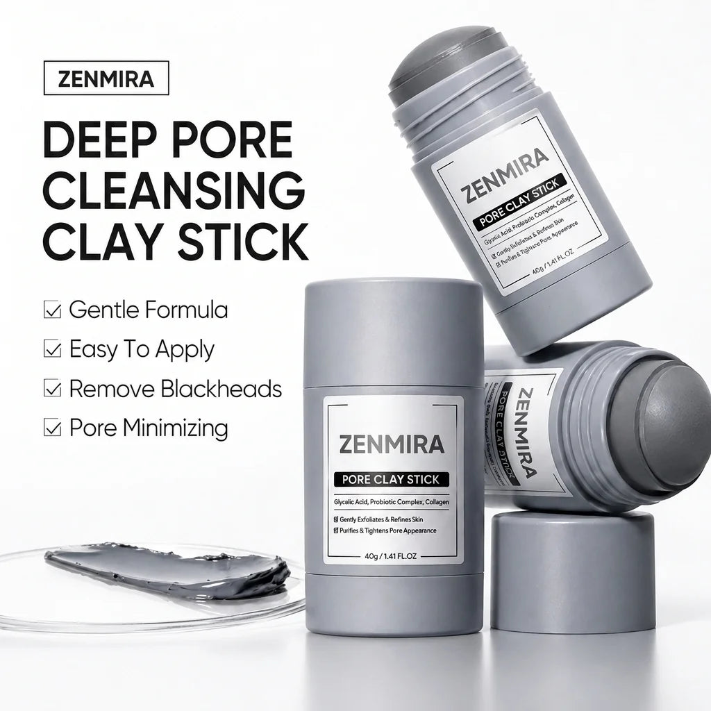 Zenmira Volcanic Pore Clay Stick — hero trio
