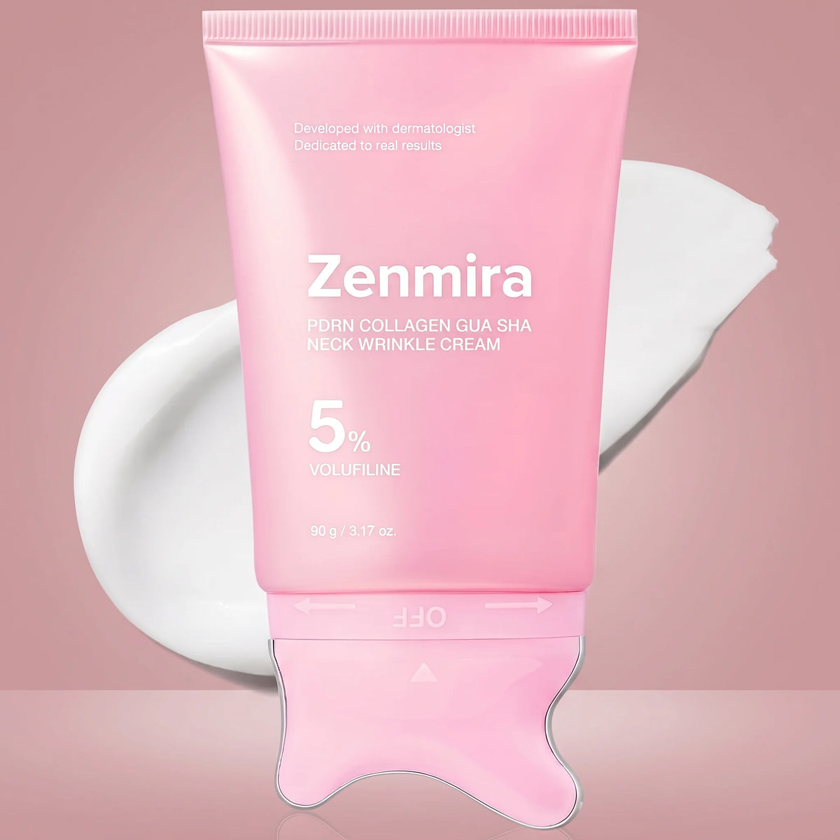 Zenmira PDRN Collagen Gua Sha Neck Wrinkle Cream — canva bg