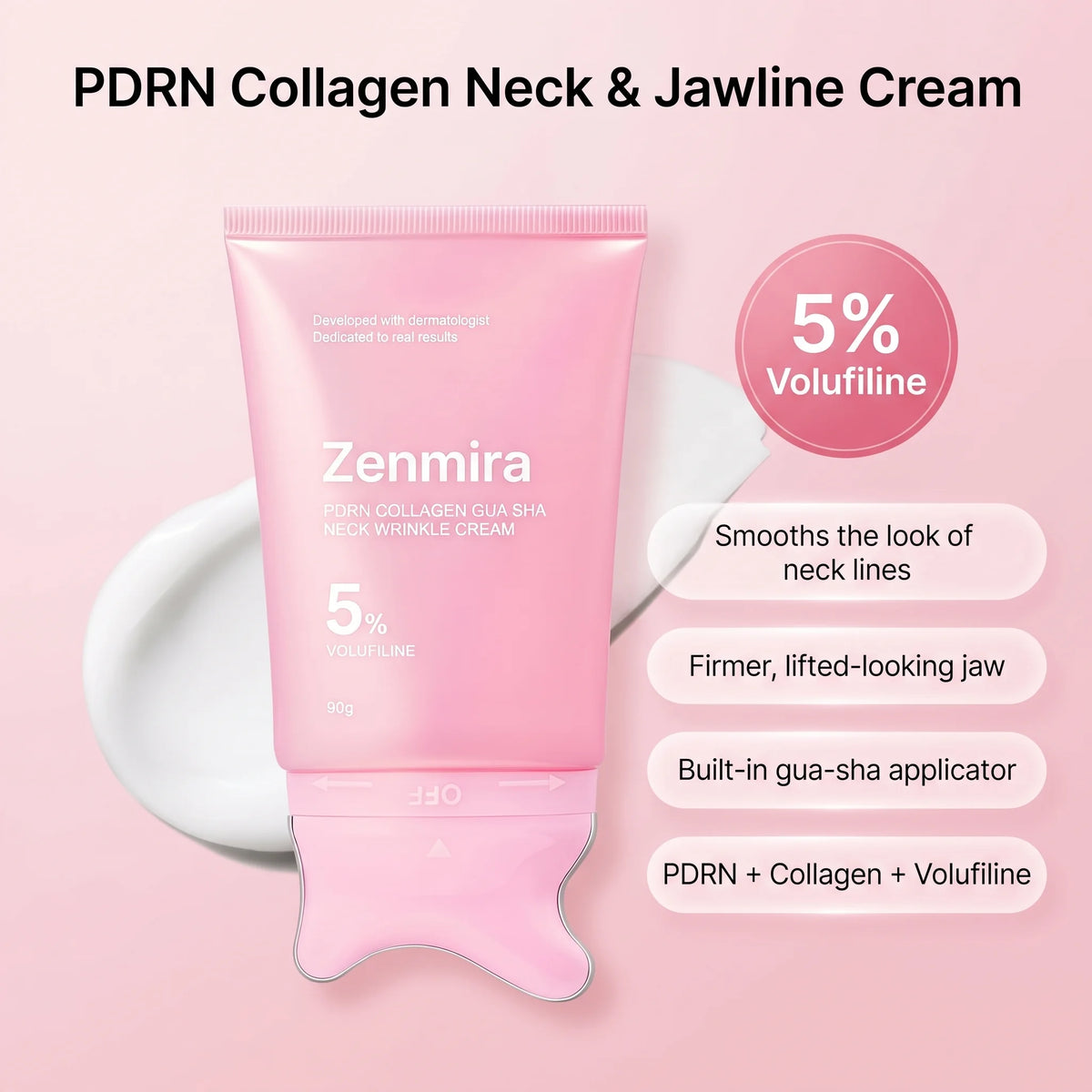 Zenmira PDRN Collagen Gua Sha Neck Wrinkle Cream — hero