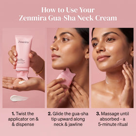 Zenmira PDRN Collagen Gua Sha Neck Wrinkle Cream — how to