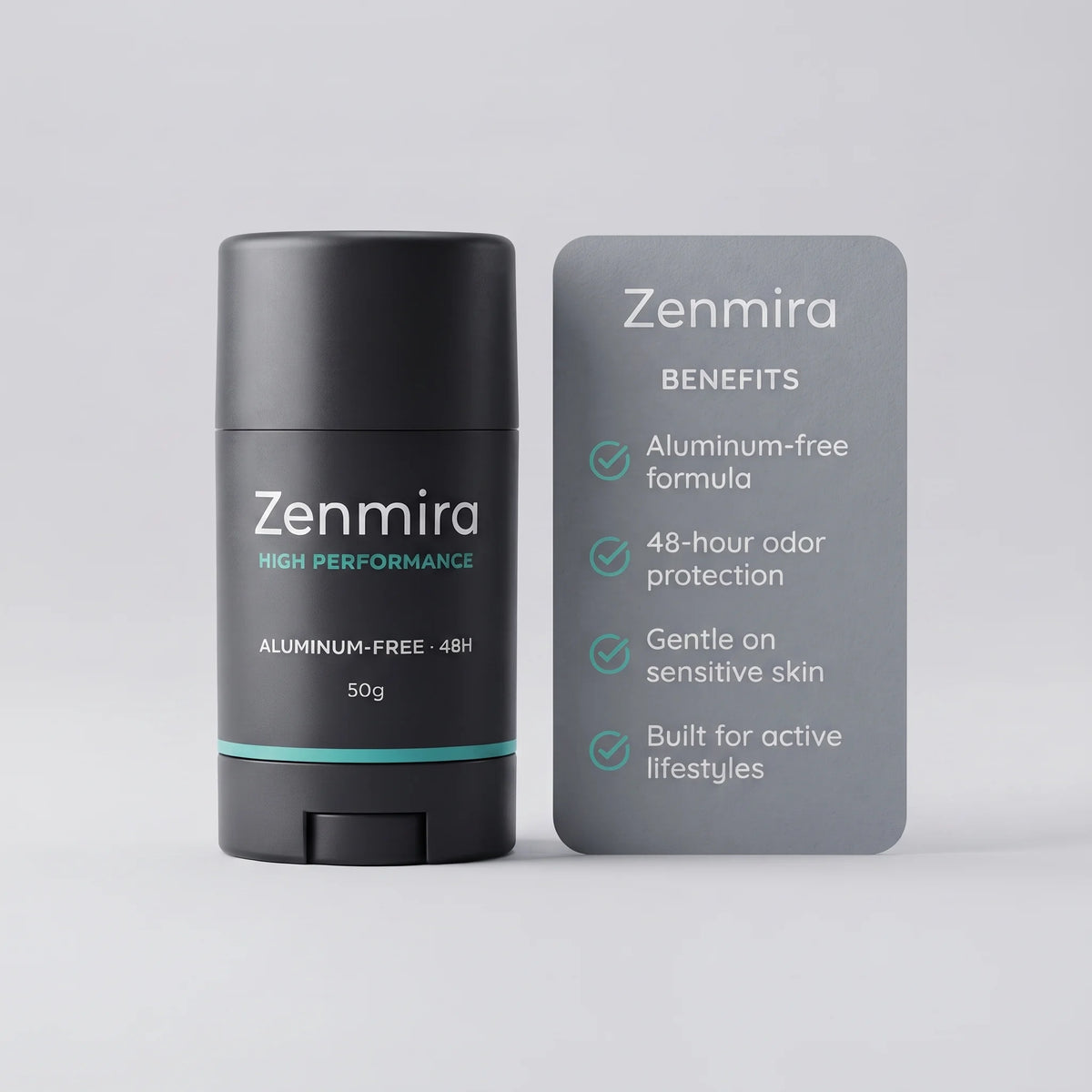 Zenmira High Performance Deodorant — benefits card
