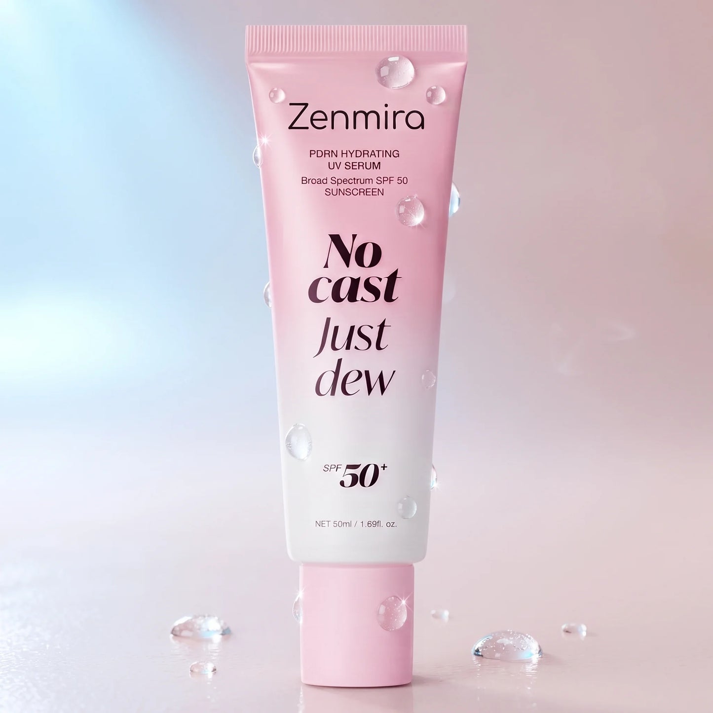 Zenmira No Cast Just Dew PDRN Hydrating UV Sun Serum — canva bg