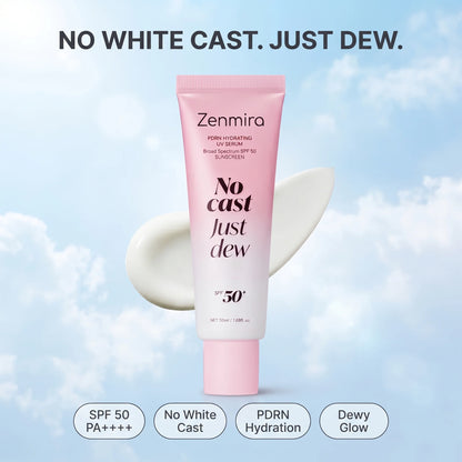 Zenmira No Cast Just Dew PDRN Hydrating UV Sun Serum — hero