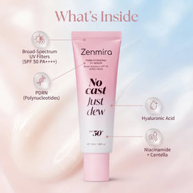 Zenmira No Cast Just Dew PDRN Hydrating UV Sun Serum — ingredients